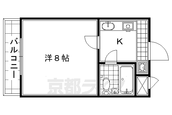 京都府京都市南区東九条西山町(賃貸マンション1K・3階・20.88㎡)の写真 その2