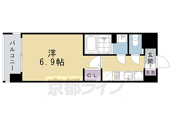 京都府京都市下京区西七条南東野町(賃貸マンション1K・11階・21.55㎡)の写真 その2