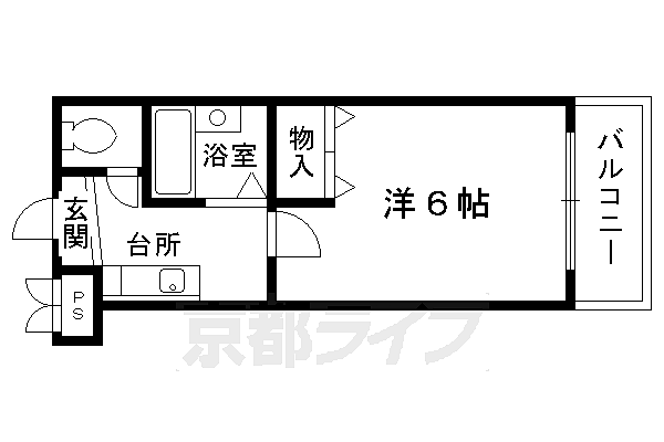 パルコーポ大宮 107｜京都府京都市北区大宮玄琢北町(賃貸マンション1K・2階・18.90㎡)の写真 その2