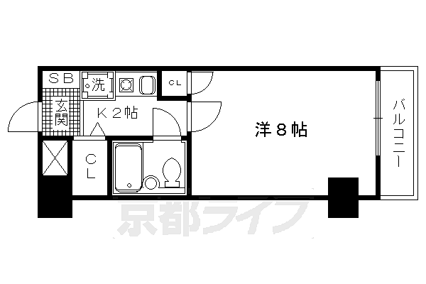 ライオンズマンション京都西陣 1003｜京都府京都市上京区西船橋町(賃貸マンション1K・10階・22.27㎡)の写真 その2