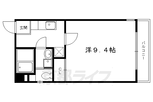 パークレジデンス　下鴨 5-A｜京都府京都市左京区下鴨本町(賃貸マンション1K・5階・26.83㎡)の写真 その2