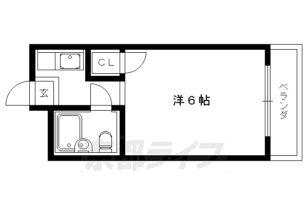 タツミマンション 208｜京都府京都市右京区太秦宮ノ前町(賃貸マンション1K・2階・16.20㎡)の写真 その2