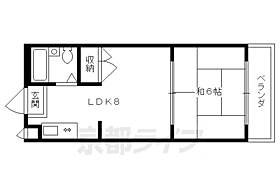 コーポ大観 406 ｜ 京都府京都市北区上賀茂岩ケ垣内町（賃貸マンション1LDK・4階・27.21㎡） その2