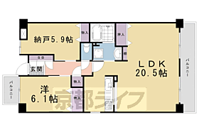 エーム梅小路 603 ｜ 京都府京都市下京区観喜寺町（賃貸マンション1SLDK・6階・70.95㎡） その2