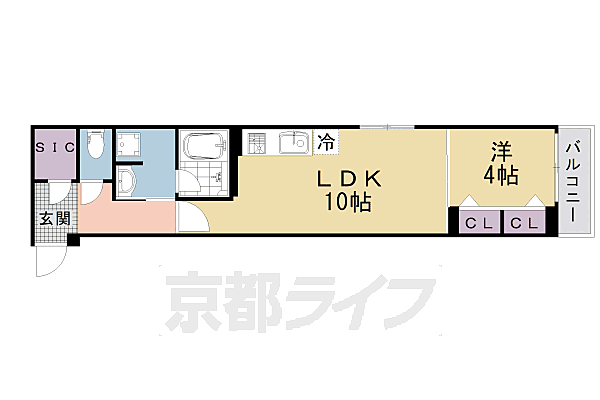 ベラジオ雅び北野白梅町 203｜京都府京都市上京区西町(賃貸マンション1LDK・2階・38.32㎡)の写真 その2