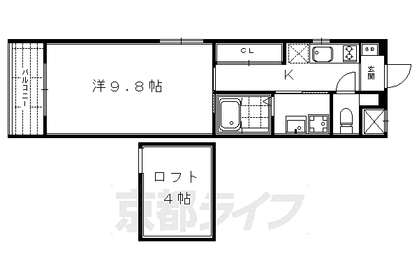 セント要法寺 101｜京都府京都市下京区要法寺町(賃貸マンション1K・1階・29.64㎡)の写真 その2