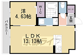 ベルフォレ大山 103 ｜ 京都府京都市左京区一乗寺払殿町（賃貸アパート1LDK・1階・41.36㎡） その2