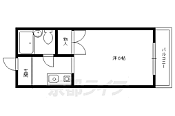 禅昌院町ハイツ1 1Kの間取図画像