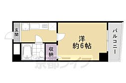 プレアデス 3階1Kの間取り