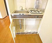収納のあるキッチンです。