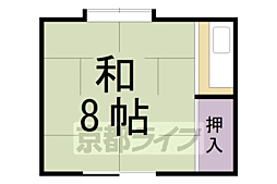 プチハウス等持院 ワンルームの間取図画像