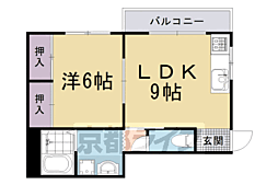 シャローム・石田 1LDKの間取図画像
