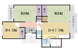 大覚寺市営住宅　若者子育て応援住宅　こと×こと 3階3DKの間取り