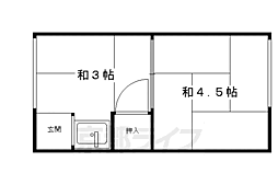 平和荘 1階ワンルームの間取り
