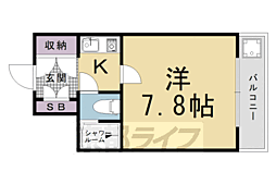 FLATS54 1Kの間取図画像