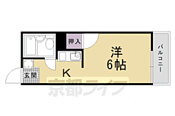 ハイツ山口 1Kの間取図画像