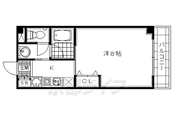 ＧＲＡＮＤ　ＣＩＴＹ 4階1Kの間取り