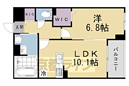 アーバンコート堀川西 4階1LDKの間取り