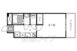 Ｇ・Ｆニ条城 3階1Kの間取り