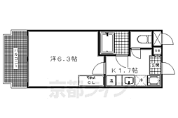 JR東海道・山陽本線 京都駅 徒歩9分の賃貸マンション 4階1Kの間取り