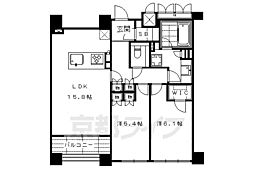ＴＨＥ　ＲＥＳＩＤＥＮＣＥ　京都東洞院四条 4階2LDKの間取り