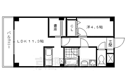 Ｂｅｌｌ・ｄｅｍｅｕｒｅ石灘 4階1LDKの間取り
