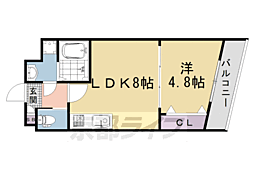 ＡＲＣＡ嵯峨嵐山 3階1LDKの間取り