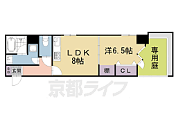 藤和シティホームズ御池 1階1LDKの間取り