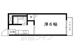 メイツサカソ 2階1Kの間取り