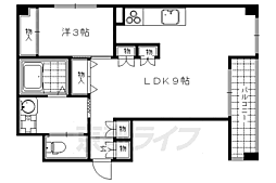 佐野ビル 1LDKの間取図画像