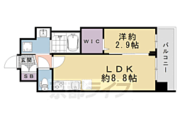京都市南区東九条南石田町マンション 1LDKの間取図画像