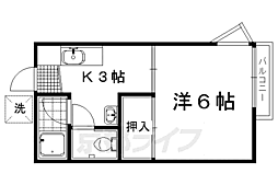 グラーベンハウゼ 1Kの間取図画像