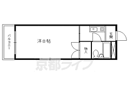 プロムナード宝ケ池 1Kの間取図画像