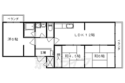 シャルム醍醐 3LDKの間取図画像