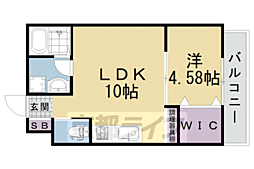 ノア伏見桃山城前 1LDKの間取図画像