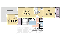 D-ROOM伏見駅前 2LDKの間取図画像