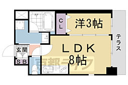 ピーノ京都西大路 1LDKの間取図画像