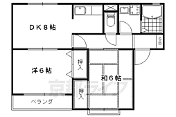 サンフローラ小野 2LDKの間取図画像