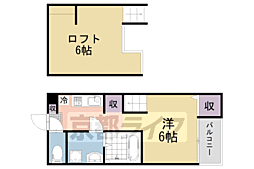 K'sテラス 1Kの間取図画像
