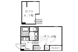 ハーモニーテラス高塚 1Kの間取図画像