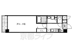 プライム西洞院 1Kの間取図画像