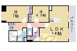 パインフィールド洛東 2LDKの間取図画像
