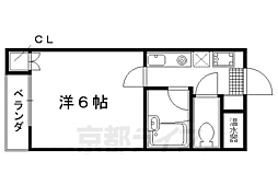 クレイドル・アラキ 1Kの間取図画像