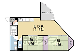 ラ・レガシオン 2LDKの間取図画像