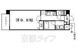 エスポワール 1Kの間取図画像