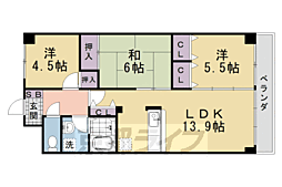 ヴェルジュール桂川 3LDKの間取図画像