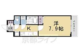 ファステート京都洛南エリーゼ 1Kの間取図画像