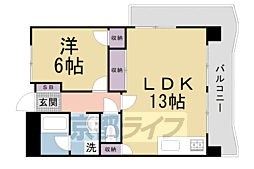 グランデあんご 1LDKの間取図画像