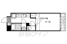 グリシーヌ京都西院 1Kの間取図画像