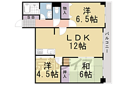 エクラ桂駅前 3LDKの間取図画像